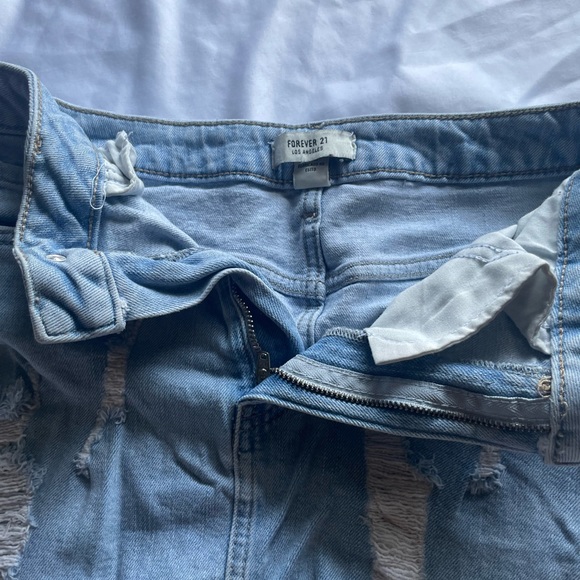 Holister blueJean skirt with rips/distressed denim - Picture 1 of 3